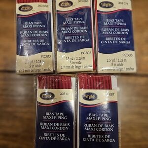 Wrights Red Bias Tape Maxi Piping